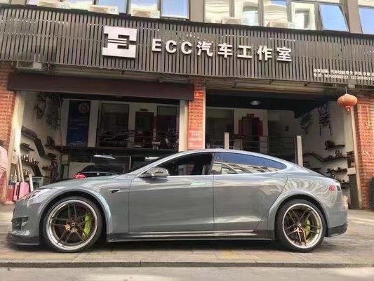 Verkauf von Modell S Kohlenstofffaser-Körper-Kit für Modell S Breitkörperki Kohlenstofffaser Front Schaufel Rücken Diffusor Spoiler