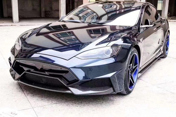 Verkauf Model S Body Kit Carbonfaser Front und Rücken Stoßfänger Seitenröcke Spoiler für Tesla Model S
