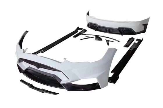 Verkauf Model S Body Kit Carbonfaser Front und Rücken Stoßfänger Seitenröcke Spoiler für Tesla Model S