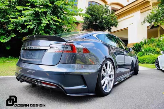 Für Tesla Modell S Body Kit Modell S Upgraded PD-Stil Front und Heck Stoßfänger Spoiler Body Kits