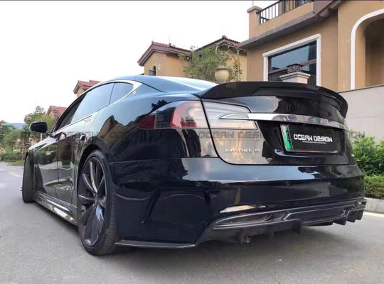Für Tesla Modell S Body Kit Modell S Upgraded PD-Stil Front und Heck Stoßfänger Spoiler Body Kits