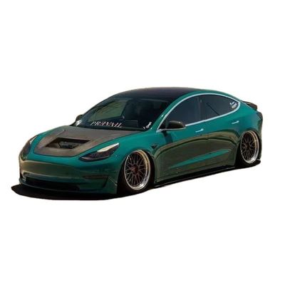 146cm Modell 3 Tesla Body Kit Kunststoff Transparente Kohlenstofffaser Kapuze