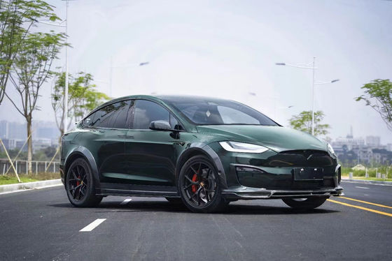 CMST Tesla Model X Body Kit Dunkelgrün Tesla Widebody Kit 2023 Vorderlip Diffuser