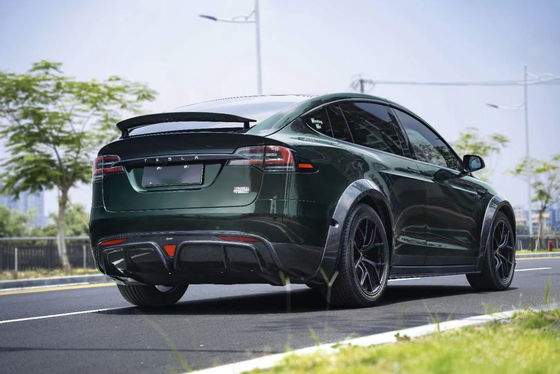CMST Tesla Model X Body Kit Dunkelgrün Tesla Widebody Kit 2023 Vorderlip Diffuser