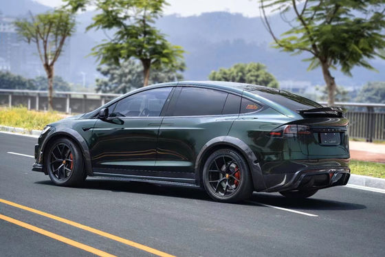 CMST Tesla Model X Body Kit Dunkelgrün Tesla Widebody Kit 2023 Vorderlip Diffuser