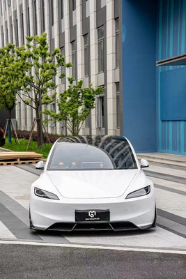 Kohlenstofffaser Tesla Modell 3 Body Kit Neuer Reparatur Tesla Seitenrock Vorder Lippendiffuser
