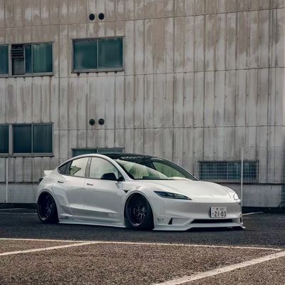 2020- Tesla Body Kit Harzfaser LB Style Tesla Modell 3 Spoiler Vorderlip Diffuser