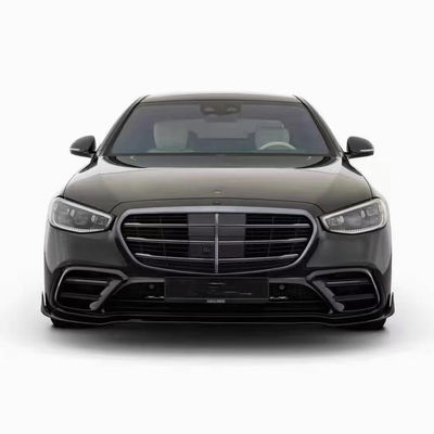 Für Mercedes S-Klasse W223 S400 S450 Kohlenstofffaserkörper-Kit W223 Maybach Upgraded BUS Style Front Schaufel Diffusor Spoiler