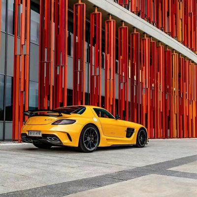 Für Mercedes SLS R197 Kohlenstofffaser-Karosserie-Kit SLS Upgrades Schwarze Serie Stil Vorder- und Rückstoßfänger Spoiler Hood