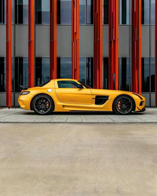 Für Mercedes SLS R197 Kohlenstofffaser-Karosserie-Kit SLS Upgrades Schwarze Serie Stil Vorder- und Rückstoßfänger Spoiler Hood