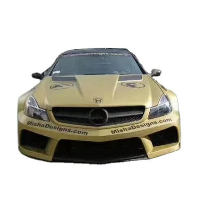 Für Mercedes SL R230 Widebody Kit SL R230 Upgraded Misha Style Vorder- und Rückstoßfänger Spoiler Widebody Kit
