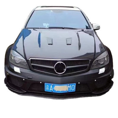 Für Mercedes W204 C63 Body Kit W204 Upgraded Black Series Style Front und Heck Stoßfänger Hood Widebody Kit