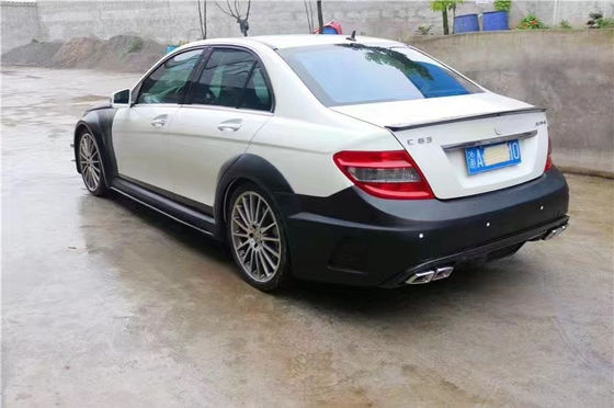 Für Mercedes W204 C63 Body Kit W204 Upgraded Black Series Style Front und Heck Stoßfänger Hood Widebody Kit