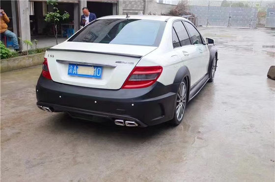 Für Mercedes W204 C63 Body Kit W204 Upgraded Black Series Style Front und Heck Stoßfänger Hood Widebody Kit