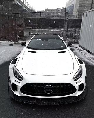 Für Mercedes AMG GT Carbon Fiber Widebody Kit AMG GT Upgraded CBE Style Front Lip Diffuser Spoiler Widebody Kit