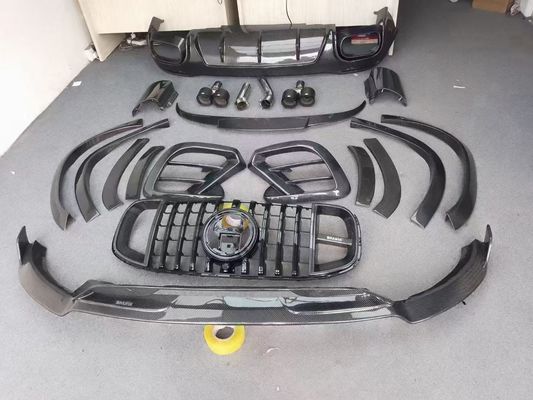 Für Mercedes X167 GLS450 Kohlenstofffaserkörper-Kit GLS Upgrade BS Style Vorderlip Diffuser Spoiler Widebody Kit